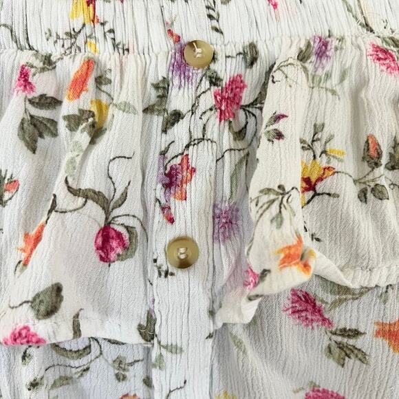 RUE 21 peasant off shoulder white elastic waist, short sleeve top women's M - Picture 11 of 11